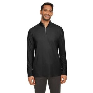Core 365 Men's CE405 Fusion ChromaSoft Pique 1/4 Zip - Black - Large